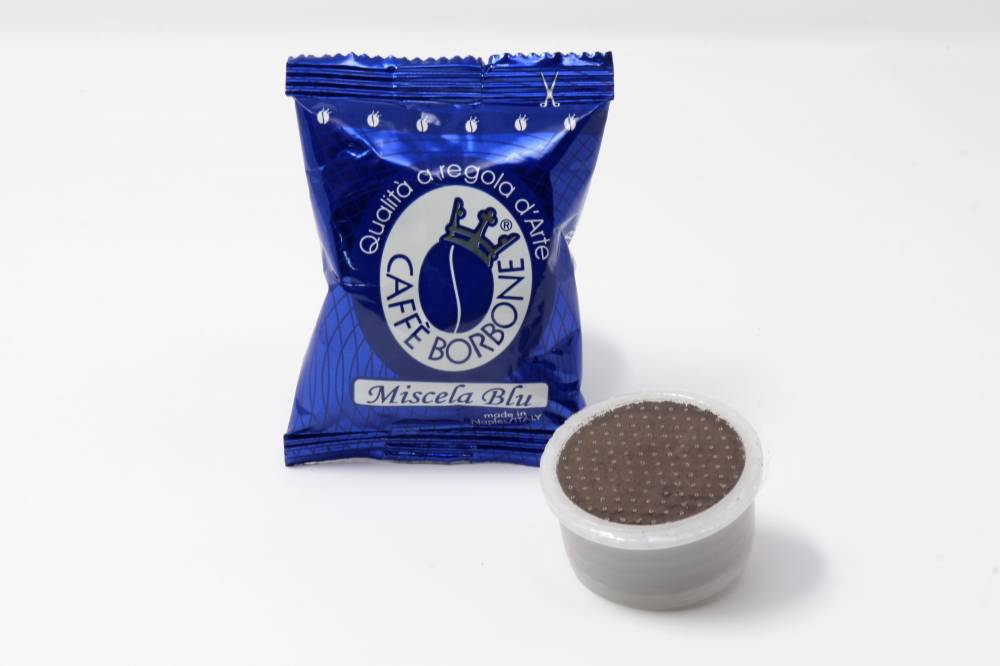 MISCELA BLU BORBONE COMPATIBILE ESPRESSO POINT Confezioni da 100 pezzi Per palati decisi ed esigenti, per chi preferisce un caffè dal gusto corposo e cremoso