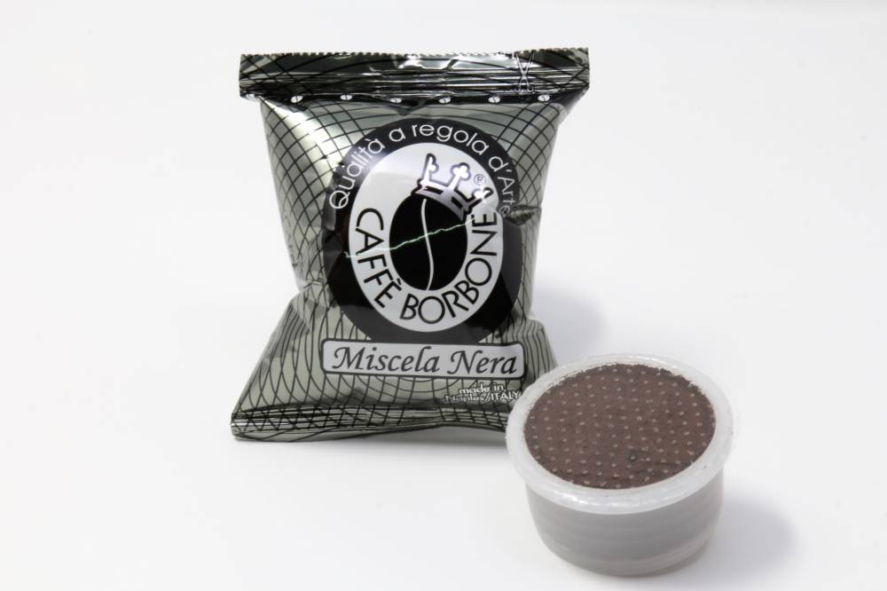 MISCELA NERA BORBONE COMPATIBILE ESPRESSO POINT Confezioni da 100 pezzi  Un connubio fra Aroma e Cremosità in tazzina