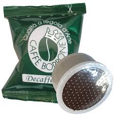 MISCELA VERDE/DEK BORBONE DON CARLO COMPATIBILE ESPRESSO POINT Confezioni da 100 pezzi  Questa miscela conserva crema, corpo, gusto e tutta la dolcezza del perfetto espresso, ma...decaffeinato