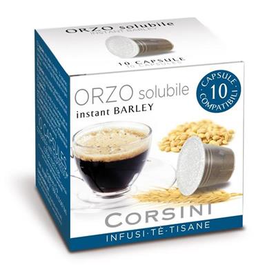 CONFEZIONE DA 10 CAPSULE ORZO SOLUBILE CAFFÈ CORSINI COMPATIBILI CON MACCHINE NESPRESSO® Infusi, Tè, Tisane Orzo solubile, instant Barley