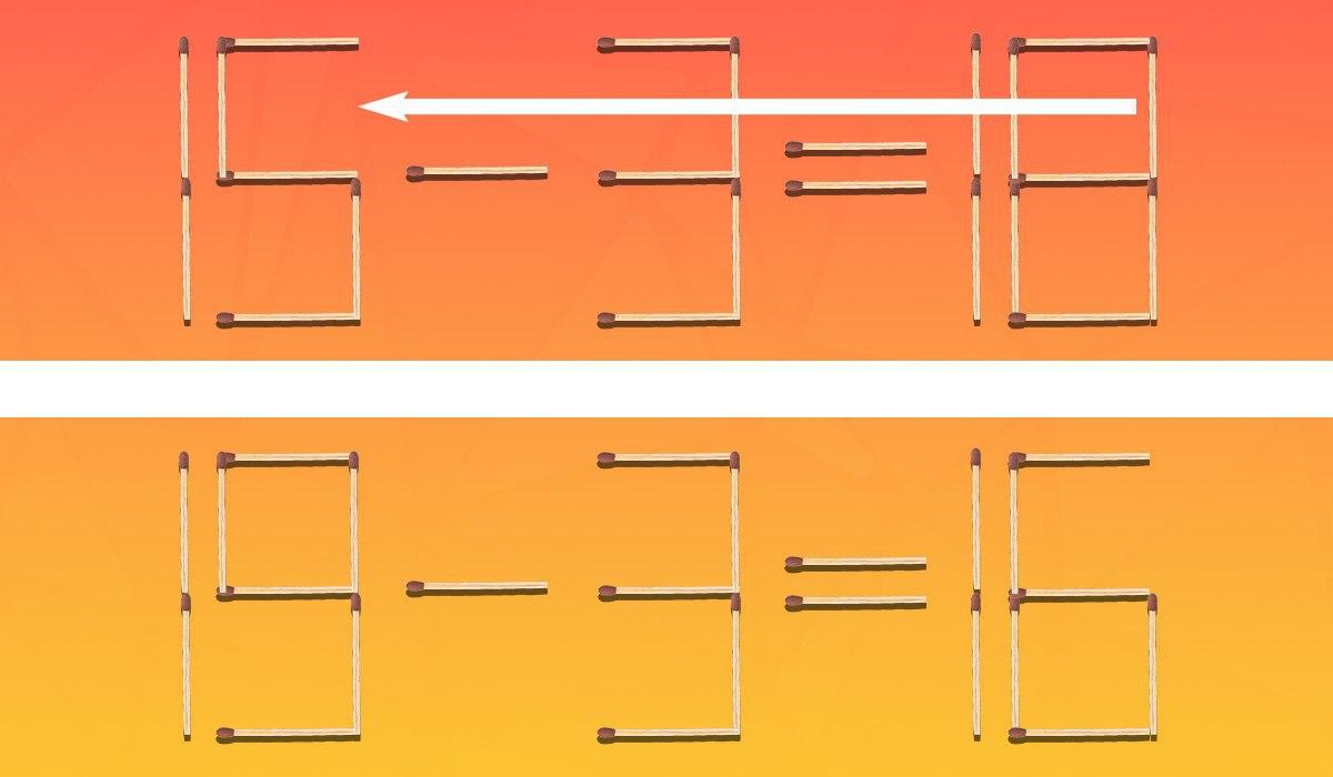 Sólo hay que mover 1 pareja para que la igdad sea correcta: un problema para genios