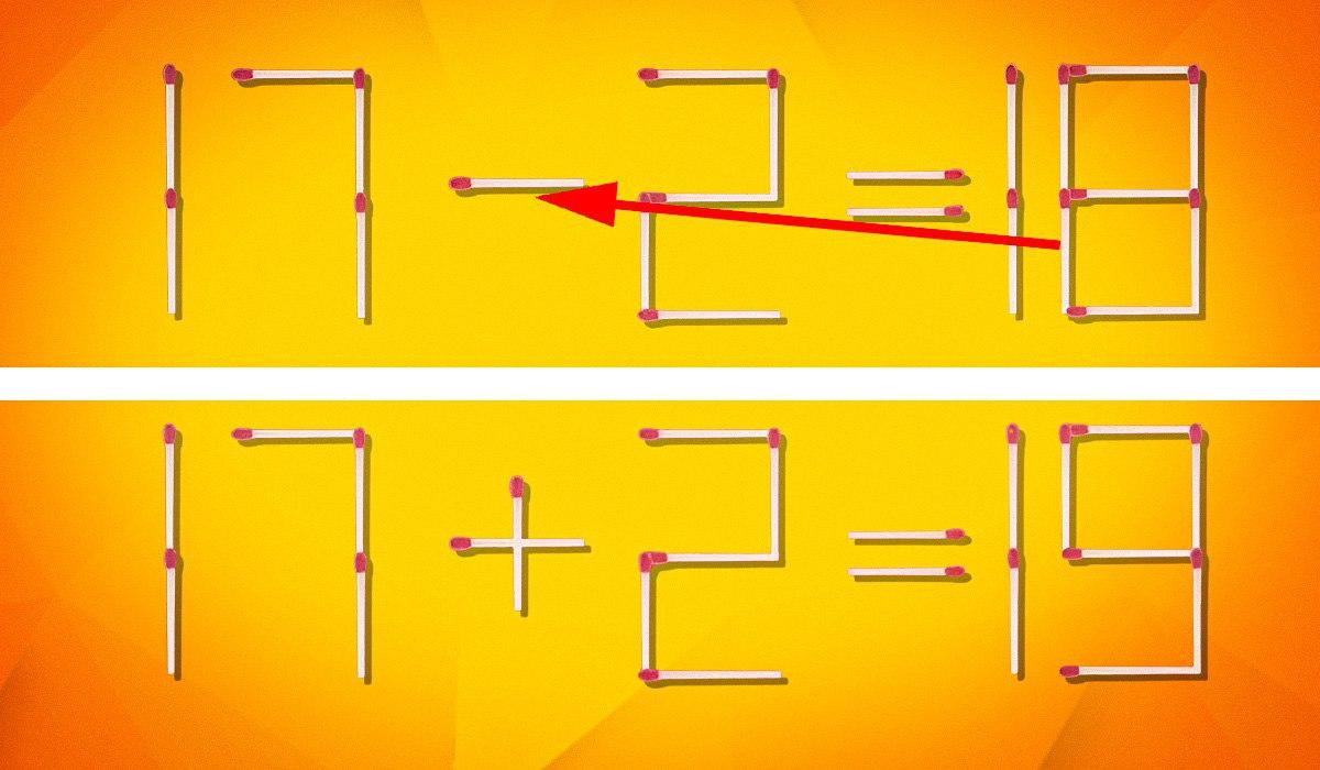 Dónde mover 1 cerilla para que la igdad sea correcta: un rompecabezas fascinante