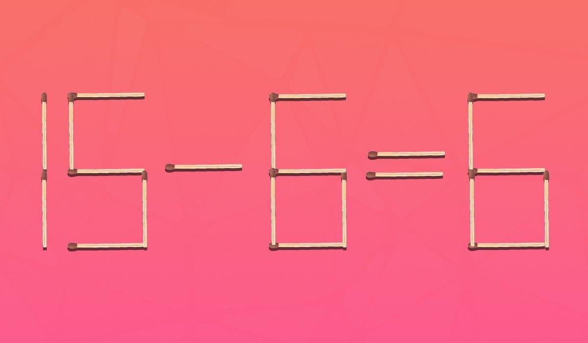 Sólo tienes que mover una cerilla para que la igdad sea correcta: un rompecabezas desafiante