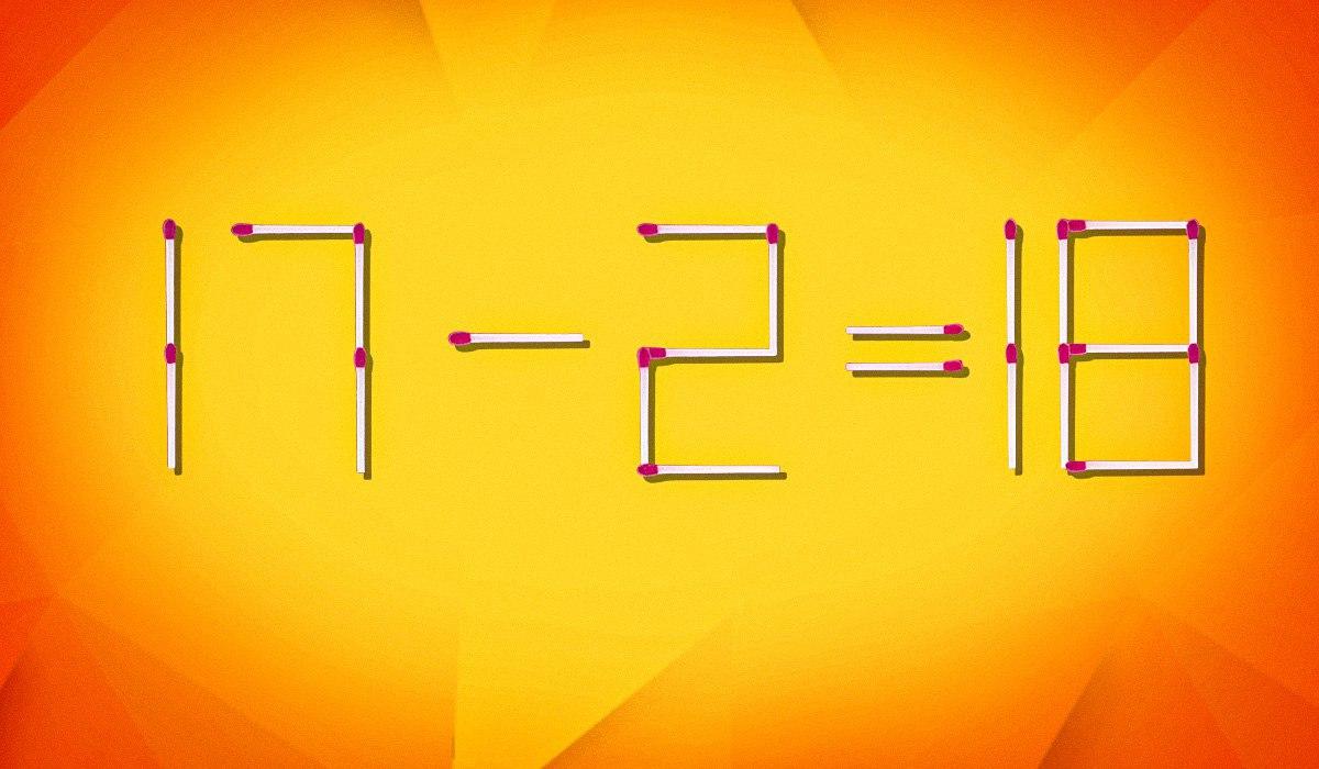 Dónde mover 1 cerilla para que la igdad sea correcta: un fascinante juego de rompecabezas